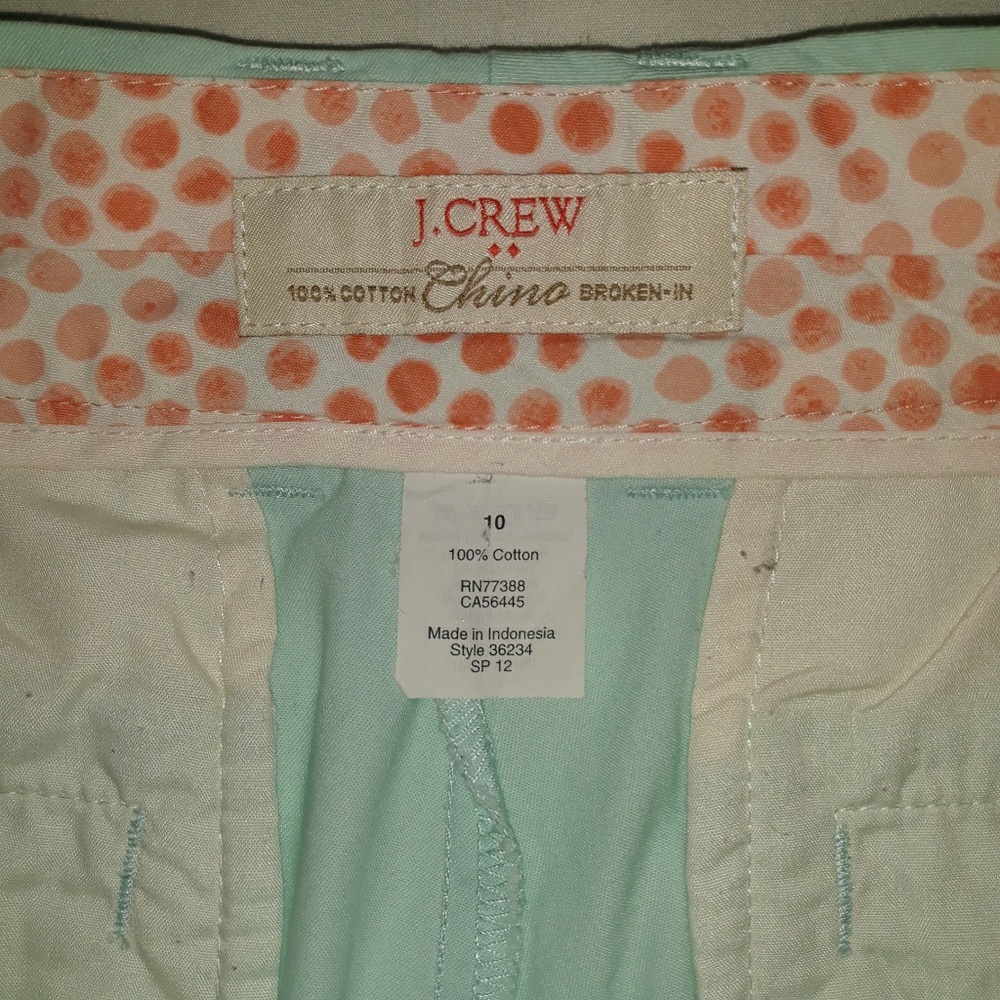 J. Crew Aqua Size 10 Shorts - Picture 2 of 3